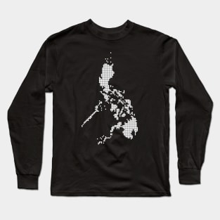 Philippines Pixel Art (White) Long Sleeve T-Shirt